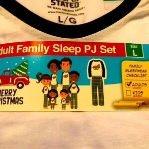 Adult Christmas pajamas set 2 piece large plaid pant set